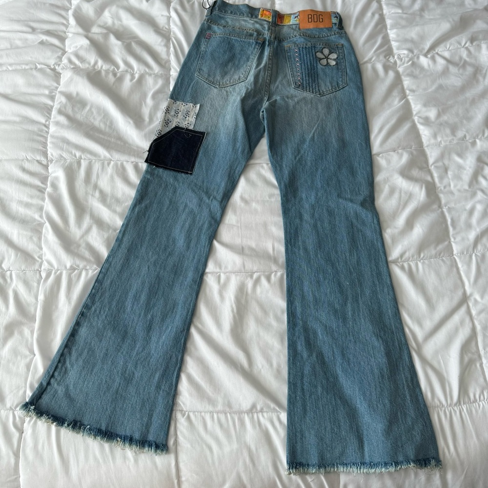 Bdg Patchwork Flare Jeans - Blue Multi - image 6